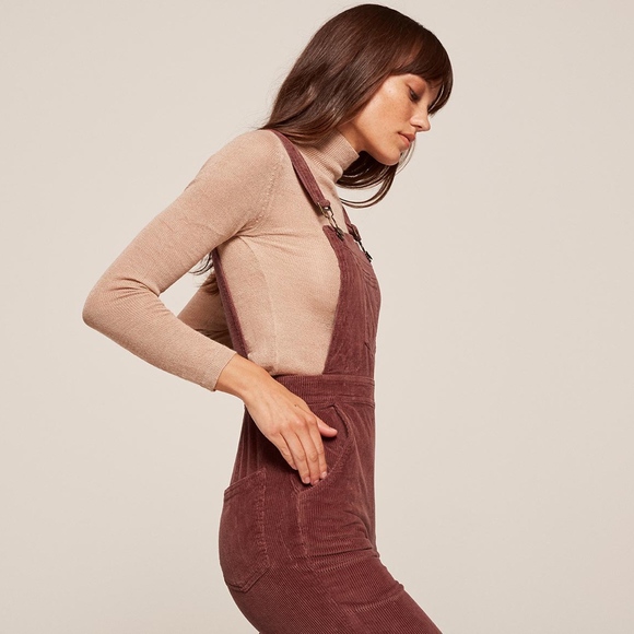 ✨sold✨reformation • rust overall corduroy jumpsuit - Picture 3 of 7